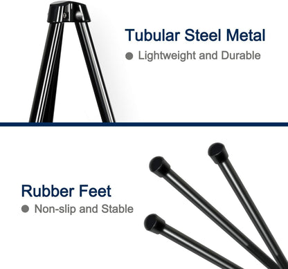 3-Pack Black Easel Stand Adjustable Collapsible Floor Easel â Lightweight Metal