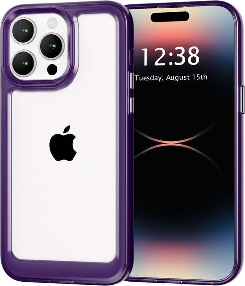 SharkProten Case for iPhone 13 Pro Mobile Phone Case Cover TPU PC Slim Shockproof Anti-Scratch Transparent Cell Phone Case for Girls Women Case Purple
