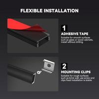 HOMMAND LED Channel, LED Profile 10 Packs 1m/3.3ft U-Shape, LED Diffuser and LED Aluminium Profile with Corner Connectors, End Caps, Mounting Clips and Adhesive, LED Strip Channel 10m