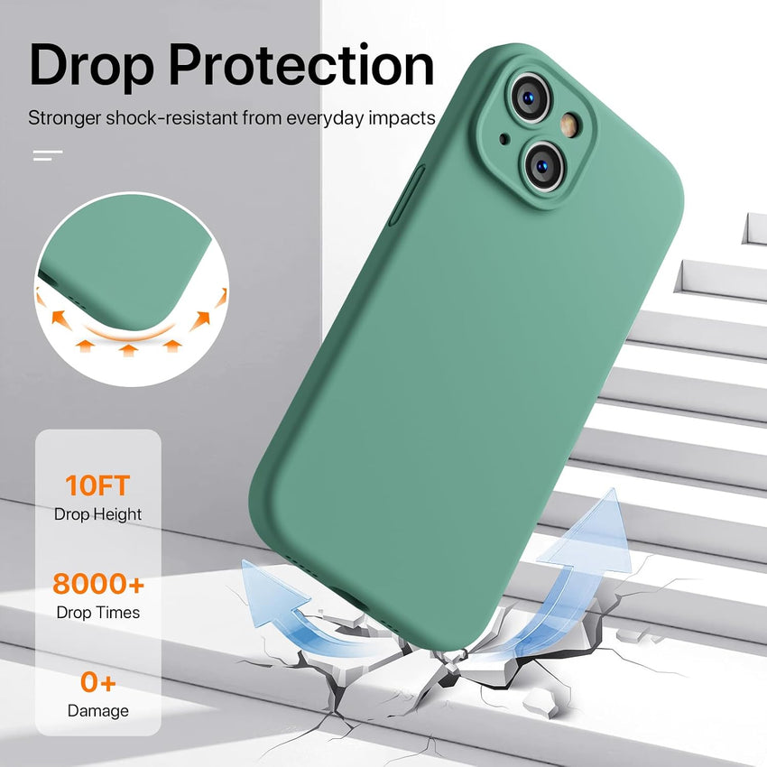 GOODVISH 3 IN 1 for iPhone 16 Pro Max Case 6.9 inch, Upgraded Camera Protection, 2 Pack HD Screen Protector, Liquid Silicone Anti-Scratch Shockproof Gel Rubber Non-Fingerprint Phone Case, Black