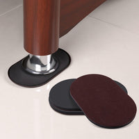 Reusable Heavy Duty Furniture Movers 8 Pack for Carpet and Hard Floor â Brown Oval