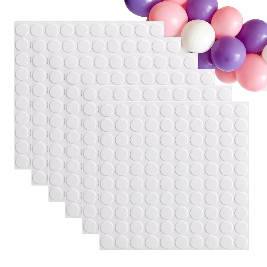 Removable Balloon Glue Dots Extra Strong Double-Sided Sticky Spots 600pc Removable Adhesive â Clear