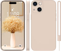KPPIT Compatible with iPhone 14 Plus case,Silicone Case,Ultra Slim Soft Gel Anti-Scratch,Microfiber Lining,Rubber Shockproof Case Cover iPhone 14 Plus 6.7 inch, Khaki