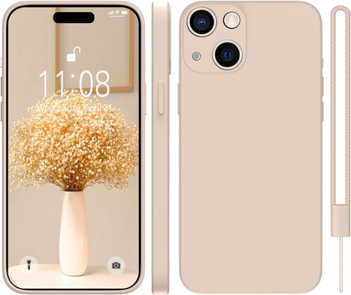 KPPIT Compatible with iPhone 14 Plus case,Silicone Case,Ultra Slim Soft Gel Anti-Scratch,Microfiber Lining,Rubber Shockproof Case Cover iPhone 14 Plus 6.7 inch, Khaki