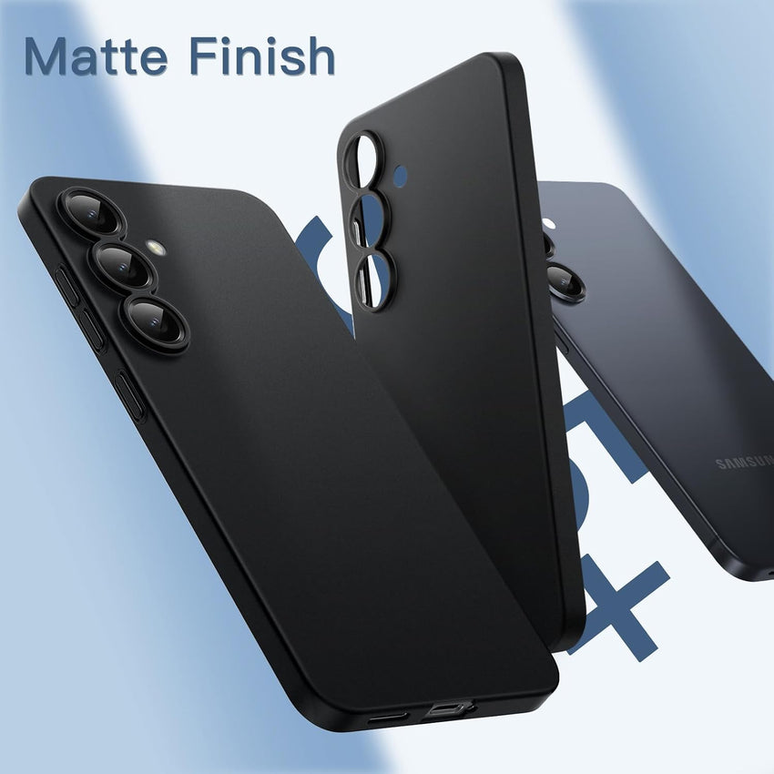JETech Ultra Slim Case for Samsung Galaxy S25+ / S25 Plus 5G, Camera Lens Full Protection, Lightweight Matte Finish PP Hard Minimalist Cover (Black)