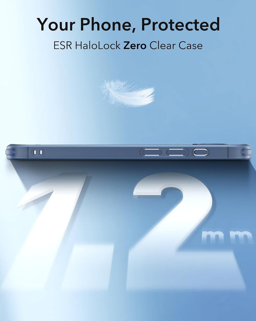 ESR for iPhone 16 Case, Compatible with MagSafe, Camera Protection, Shockproof Thin Cover, Resists Yellowing and Scratches, Magnetic Phone Case for iPhone 16, Zero Series, Frosted Blue