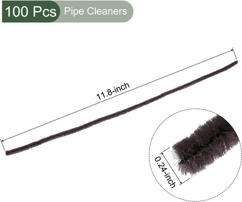 YOKIVE Pipe Cleaners Chenille Stems DIY Craft Supplies â 6mm 12 Inch Dark Brown