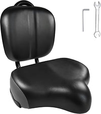 Aresvns Oversized Bicycle Saddle, Comfortable Leather City Bike Saddles Filled with Latex, Replacement Soft Rear Seat Cushion for Bikes, Universally Suitable for Both Men and Women