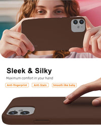 X-level for iPhone 12/12 Pro Case, Ultra Thin Soft TPU Bumper Matte Lightweight Anti-Scratch Flexible Gel Protective Case Cover Compatible with iPhone 12/12 Pro, Brown