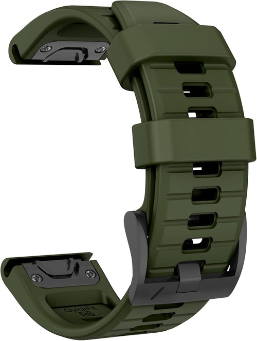OVERSTEP for Garmin Fenix 7X Pro, 26 mm Silicone Wristband for Fenix 7X Pro/Fenix 7X/Fenix 6X/6X Pro Fenix 5X/5X Plus Fenix 3/3 HR