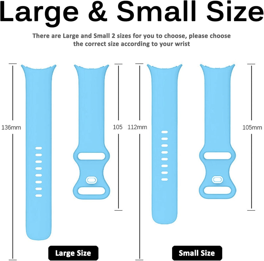 Miimall Strap for Google Pixel Watch 2/Pixel Watch Band, Quick Fit Flexible Wristband, Soft Silicone Sport Strap for Women Men, Adjustable Replacement Band for Google Pixel Watch 2/1-Sky Blue
