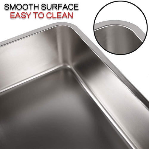 Extra Large Stainless Steel Litter Box Odourless Easy Cleaning â 28x20x6 inch