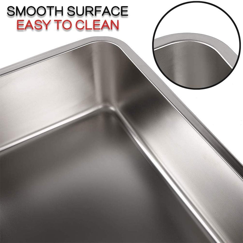 Extra Large Stainless Steel Litter Box Odourless Easy Cleaning â 28x20x6 inch