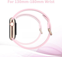 Yoohoo Straps 4 Pack, Compatible with Apple Watch Straps 38mm/40mm/41mm, Soft & Smooth Silicone, Buckle Strap Compatible with iWatch Series 7, SE, 6, 5, 4, 3, 2, 1, Grey/Pink/Lavender/Wine Red