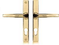 Door Handle Replacement UPVC Front Door Handle Compatible with GU Ferco Locking System Polished Brass PZ 70mm â 205mm