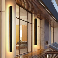 Outdoor Wall Lights LED Black Long Wall Sconce READ DESC Ip65 Waterproof Outside Lights Rectangular Wall Lighting 3000k 45W Aluminum Exterior/Indoor Wall Light For Garden Villa Porch Terraces Garage,125cm*1
