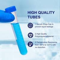 Centrifuge Tubes Plastic Round Bottom with Caps 10/50ml 100pcs