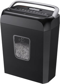 Bonsaii 6 Sheet Cross Cut Paper Shredder, Compact Shredder for Home & Small Office Use, Shreds Credit Cards, Staples, and Clips, Portable Handle Design, 13L Bin (C237-B Upgrade Version)