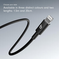 Beats USB-C to Lightning Woven Cable, Fast Charging, Durable/Tangle-Free, Compatible Charger for Apple Devices w Lightning Ports (1.5 m) - Bolt Black