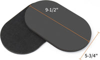 8 Pack Reusable Furniture Movers Sliders â Black 9.5 x 5.75 Inch