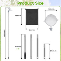 4.2M Apple Picker with Telescopic Handle, Fruit Picker Tool with Basket, Adjustable Head, Lightweight Apple Tree Picker Tool, Easy to Assemble, Aluminium Pole & Fabric Bag for Easy Harvesting