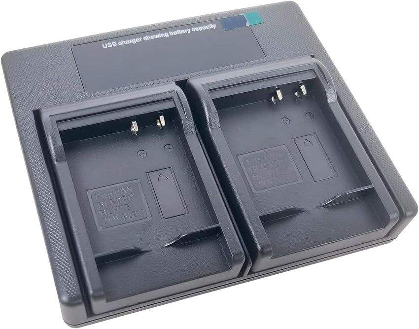 USB Dual Battery Charger for PANASONIC DMW-BLH7E DMW-BLE9 DMW-BLE9E DMW-BLG10E Lumix DC-TZ100 DC-TZ95 DC-TZ90 DMC-GF3 DMC-GF5 DMC-GF6 DMC-GX7 DMC-GX85 DMC-LX100 Camera