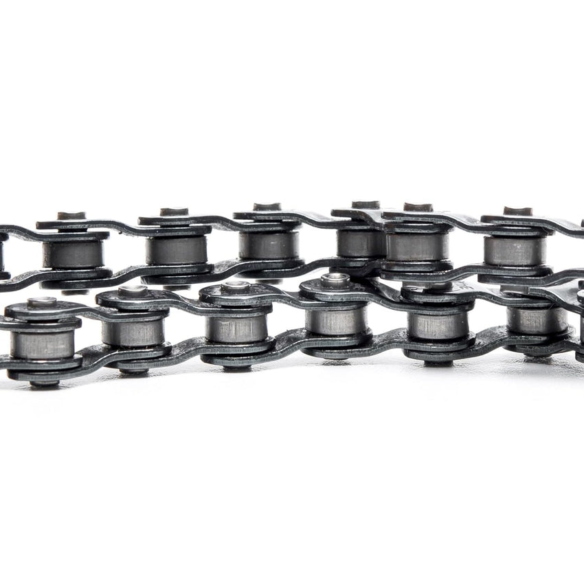 sourcing map 2Pcs #420 Chain Offset Half Link Roller, 1/2" Pitch Carbon Steel, Standard Chain End Connector Split Links