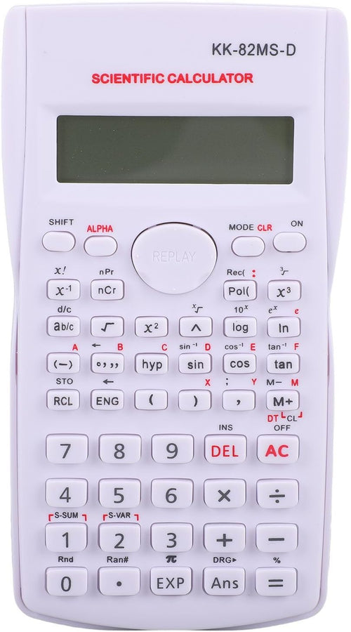 Scientific Calculator, 12 Digit 240 Functions Office Calculator, Multifunction Large Display Students Calculator with Sliding Hard Cover (White)