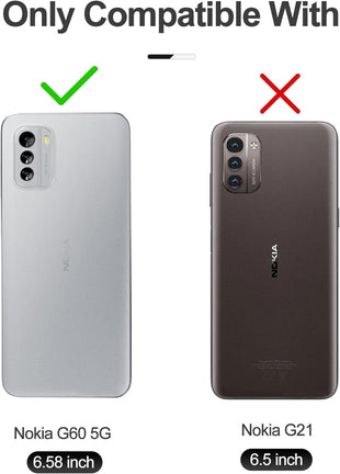 DENDICO Case for Nokia G60 5G, Classic PU Leather Magnetic Wallet Case, Flip Folio Protective Phone Cover Compatible with Nokia G60 5G, Light Brown