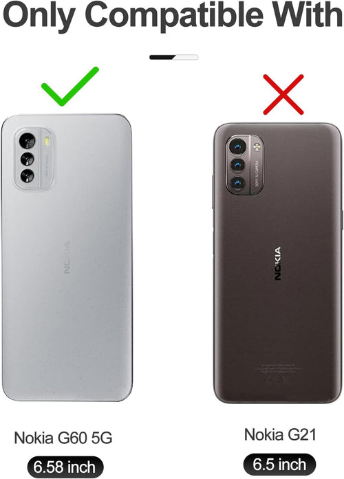 DENDICO Case for Nokia G60 5G, Classic PU Leather Magnetic Wallet Case, Flip Folio Protective Phone Cover Compatible with Nokia G60 5G, Light Brown