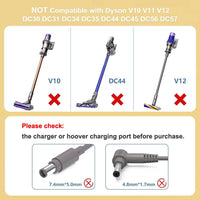 Qurzou 26.1V Charger for Dyson V6 V7 V8 SV03 SV04 SV05 SV06 SV07 SV09 Vacuum Dyson DC58 DC59 DC60 DC61 DC62 Absolute Vacuum Battery Charger Cord