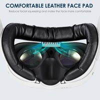KKCOBVR K3 Facial Interface Fan with Leather Face Pad Compatible with Meta Quest3, Relieve Lens Fogging and Fits Use with Quest 3 Head Strap