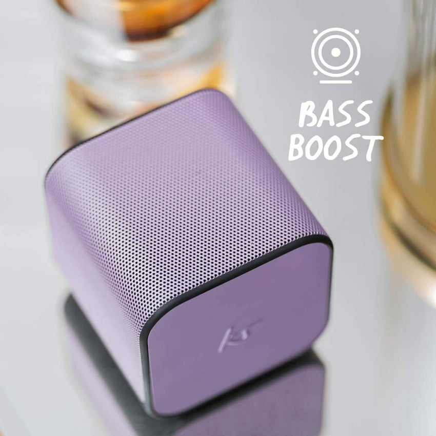 KitSound Boom Cube Metallic Portable Rechargeable Wireless Bluetooth Speaker, Rose Gold