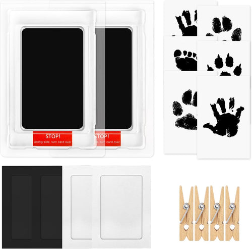 Baby Hand & Footprint Kit with Ink Pads, Photo Frames Ã¢ÂÂ Black