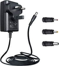 ANLINK 15V 1A/1000mA 1.8M Long Power Supply Adapter, AC 100-240V to DC 15V 1A Switching Adapter 5.5x2.1mm Wall Plug with 3 Tips for Cat Open Air Self Cleaning,Jump Starter and More, UKCA Certified
