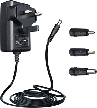 ANLINK 15V 1A/1000mA 1.8M Long Power Supply Adapter, AC 100-240V to DC 15V 1A Switching Adapter 5.5x2.1mm Wall Plug with 3 Tips for Cat Open Air Self Cleaning,Jump Starter and More, UKCA Certified