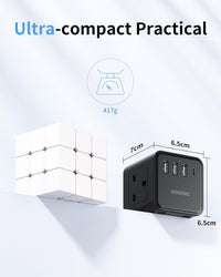 Extension Lead with 4 USB Slots, 4 Way (13A/3250W) Multi Plug Extension Cable, UK Desktop Power Extension Cord with Multi Socket, 1.5M Extension Cable (black, 1.5M)