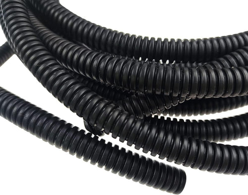 Black 5M Length Flexible Corrugated Bellow Conduit Protective Tube Pipe Hose Sleeve for Carï¼Garden,Office Electric Wiring 7mm*10mm â¦