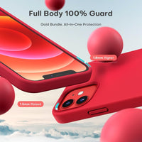 TOCOL Silicone for iPhone 13 Pro Case 6.1-Inch, Liquid Silicone Multi-Color Slim Silky-Soft Touch Anti-Scratch Shockproof Protective Phone Cover, Alpine Green