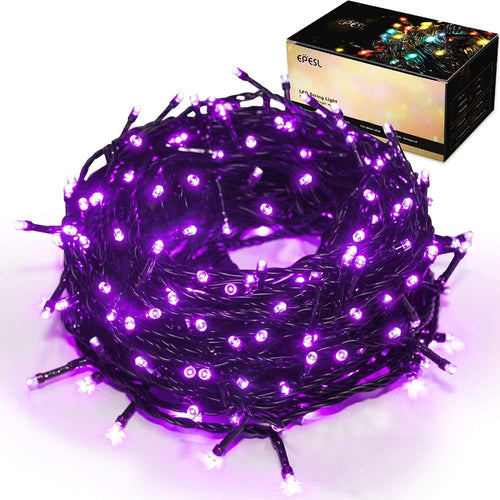Christmas Lights Purple - low energy 35m/115ft 320 LEDs Memory Function 8 Modes End to End Plug Extendable Waterproof Outdoor Indoor Fairy Xmas String Lights for Halloween Tree/Party/Patio/Home/Garden Decor