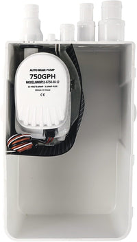 FreeTec Boat Marine Shower Sump Pump Drain Kit System Shower Pump System 12v 750 GPH Multi Port Inlet