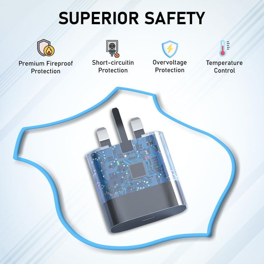 Galaxy A16 / A16 5G Charger Plug [25W] Super Fast Charger Plug Compatible For Samsung Galaxy A16/A16 5G USB Type C Fast Charging Cable [1M] High Speed Adapter UK 3 Pin Mains wall Phone