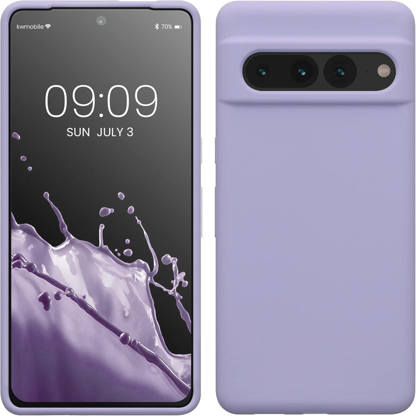 kwmobile Case Compatible with Google Pixel 7 Pro Case - TPU Silicone Phone Cover with Soft Finish - Lavender