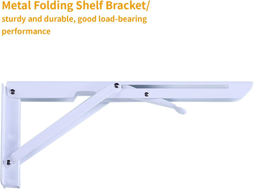 aleawol Wall Mounted Table Folding 60x40cm Floating Laptop Desk Fold-Down Work Table Drop-Leaf Table Wall Writing Desk PC Table Computer Desk Dining Table with Brackets for Space Saving (White)