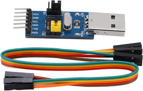 USB to IIC I2C UART Converter Adapter Module, USB to TTL Serial Download Adapter Module with Jumper Wire for for Flashing Chip, IIC Device Control