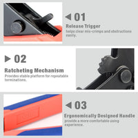 Wire Rope Crimper Built-in Cutter 0.1-2.2mm