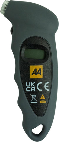 AA Digital Tyre Pressure Gauge AA1634 - Easy to Use on Cars Motorbikes Vans Bicycles - Backlit LCD Screen - 0-100 PSI/0--6.85 Bar