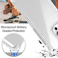 UOYOU 3-in-1 Clear Transparent Case for iPhone 15 Plus with HD Glass Screen Protector and Camera Lens Protector for iPhone 15 Plus