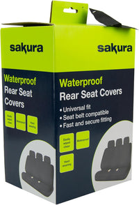 Rear Seat Protector Waterproof Hard-Wearing Universal Fit â Black