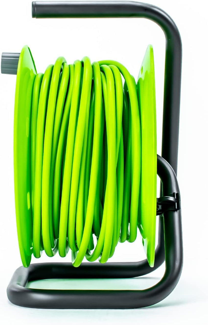 STATUS 4 Socket Cable Reel, 25m, Green, 13 Amp, Thermal Cut Out, Heavy Duty, Outdoor Extension Lead, Ideal for Garden, Workshop, DIY, Power Tools (S25M13ACR2)